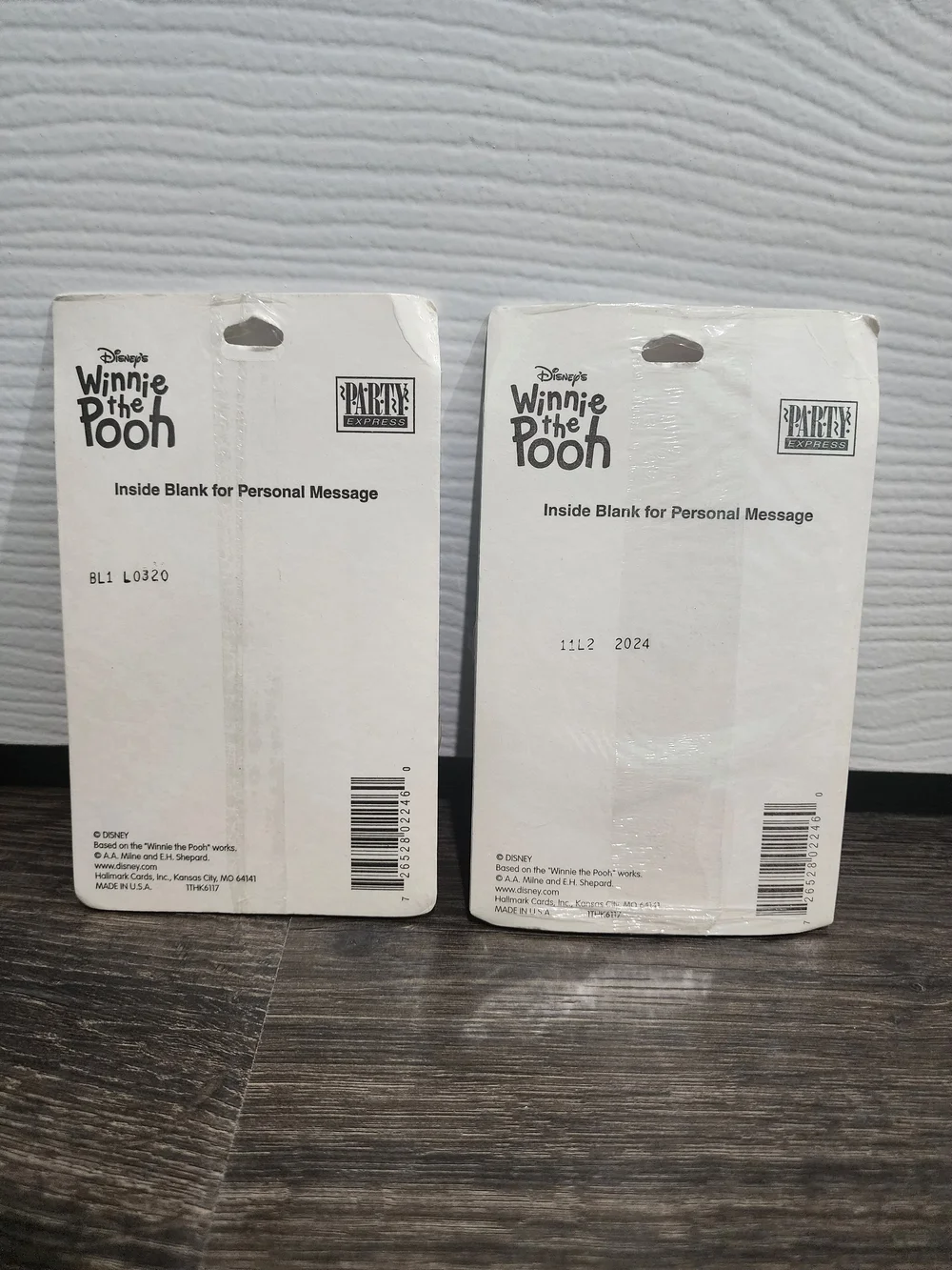 Disney Winnie the Pooh Thank You Cards, 2 Pack- Sealed